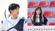 Gyeon-woo, during his competition, as Seong-ah cheers him up (Image via Instagram @tvn_drama)